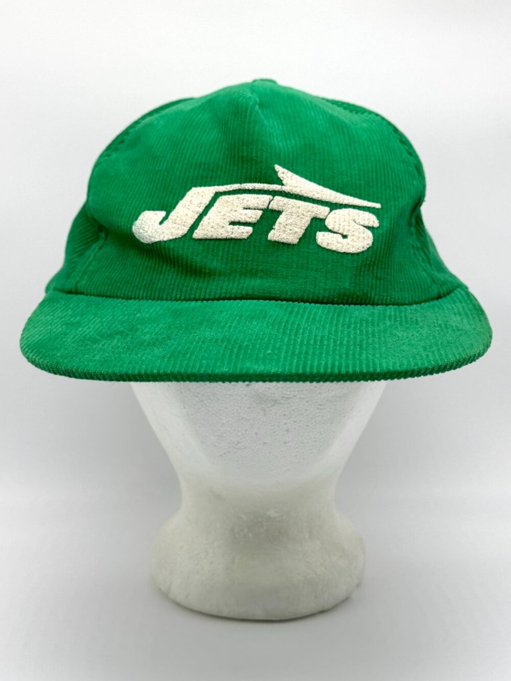 Vintage New York Jets Corduroy Snapback Hat Green NFL Football